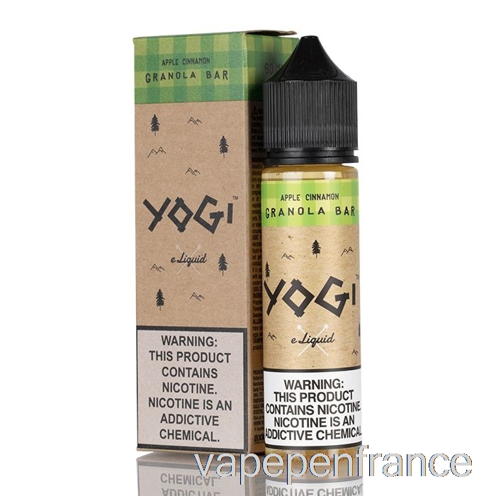 Barre Granola Pomme Cannelle - E-liquide Yogi - Stylo Vape 60ml 0mg